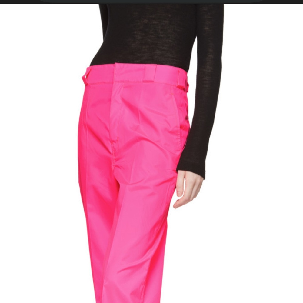 Prada Prada Pink Techno Logo Trousers 38 2 $890 - Picture 5 of 11